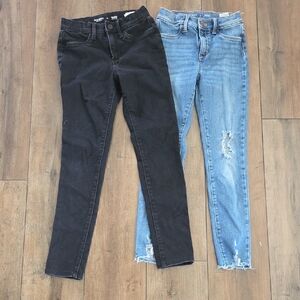 Girls Black and Blue Jeans